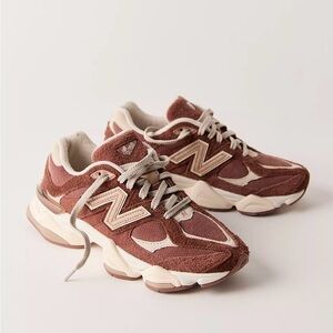 New Balance 9060 Women's Tan and Cream Sneakers